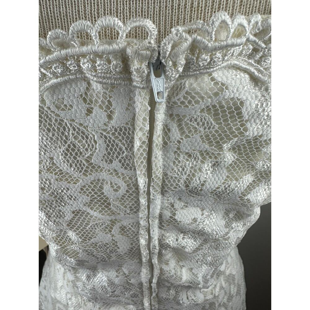 NWT Vintage Scott McClintock Lace Off The Shoulder Bridal Wedding Dress Size 12 - Picture 12 of 16